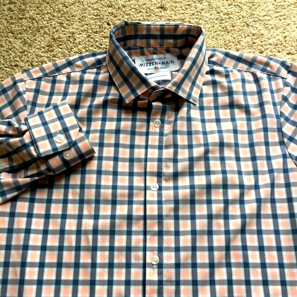Mizzen+Main Leeward Pink/Blue Checkered Shirt